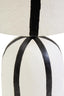 Carta Black and White Stripe Papier Mache Table Lamp