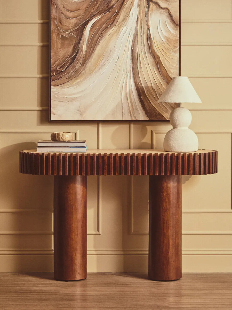 Carta White Papier Mache Table Lamp