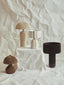 Carta Brown and White Stripe Papier Mache Table Lamp