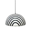 Carta Black and White Stripe Papier Mache Domed Pendant Light