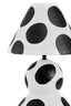 Carta Black and White Polka Dot Papier Mache Table Lamp