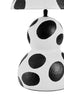 Carta Black and White Polka Dot Papier Mache Table Lamp