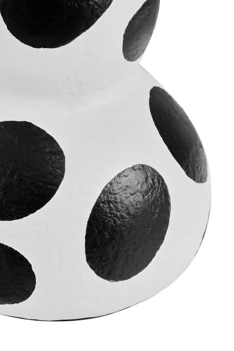 Carta Black and White Polka Dot Papier Mache Table Lamp
