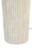 Carta Oatmeal Etched Linear Design Papier Mache Domed Table Lamp