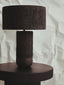 Carta Black Etched Linear Design Papier Mache Table Lamp