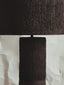Carta Black Etched Linear Design Papier Mache Table Lamp