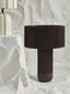 Carta Black Etched Linear Design Papier Mache Table Lamp