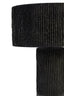 Carta Black Etched Linear Design Papier Mache Table Lamp