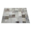Bosie Safira Small Grey Hair on Leather Patchwork Rug