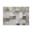 Bosie Safira Small Grey Hair on Leather Patchwork Rug