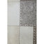 Bosie Safira Small Grey Hair on Leather Patchwork Rug