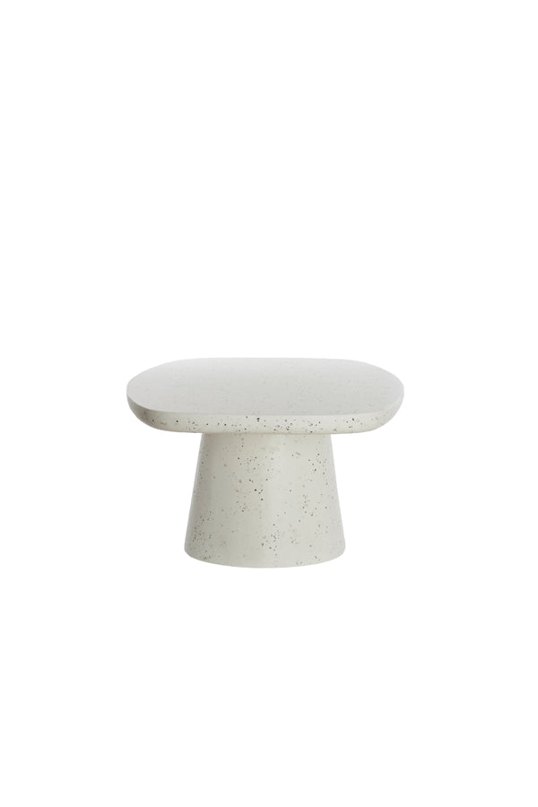 Coffee table 120x70x42 cm HAMURA terrazzo white