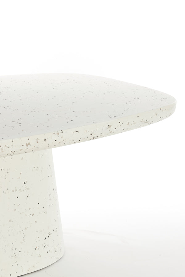 Coffee table 120x70x42 cm HAMURA terrazzo white