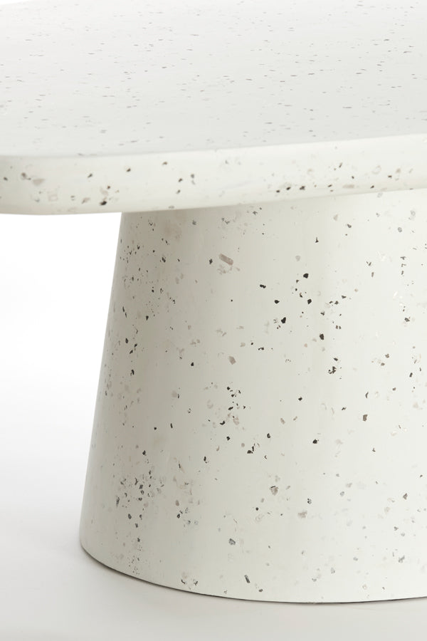 Coffee table 120x70x42 cm HAMURA terrazzo white