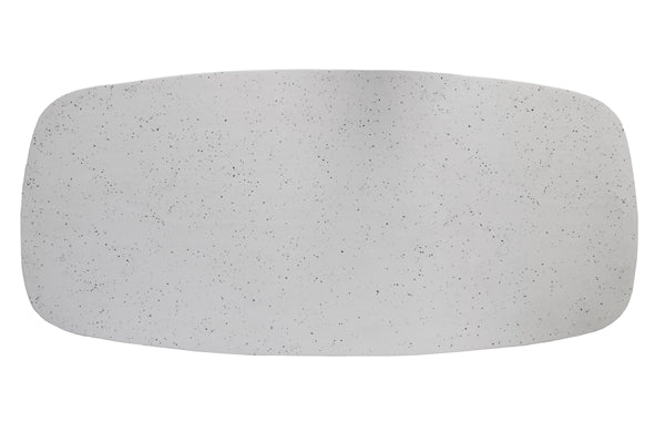 Dining table 220x105x76 cm HAMURA terrazzo white