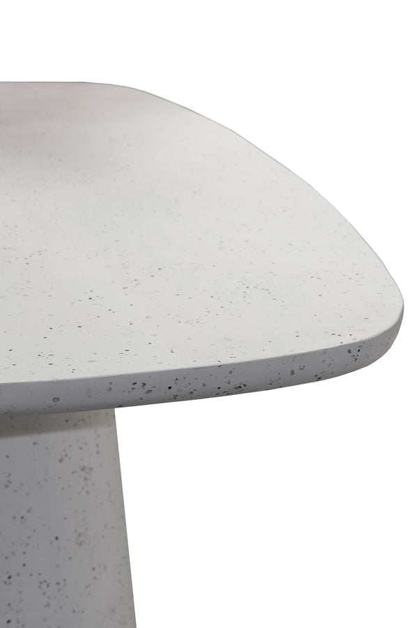 Dining table 220x105x76 cm HAMURA terrazzo white