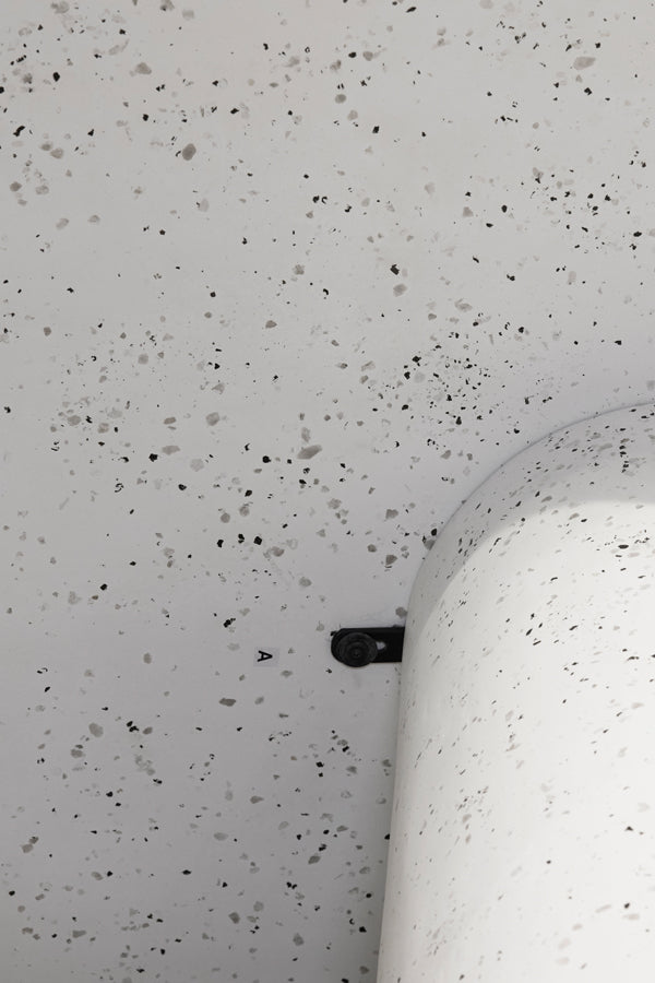 Dining table 220x105x76 cm HAMURA terrazzo white