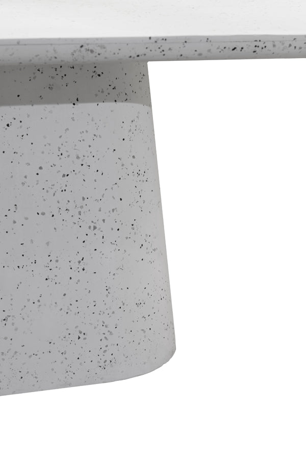Dining table 220x105x76 cm HAMURA terrazzo white