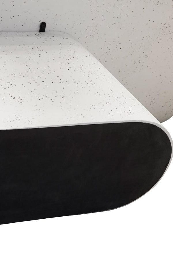 Dining table 220x105x76 cm HAMURA terrazzo white