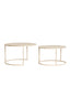 Coffee table S/2 65x38+75x42 cm SADAR sand+l brown spotted