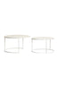 Coffee table S/2 65x38+75x42 cm SADAR white+l grey spotted
