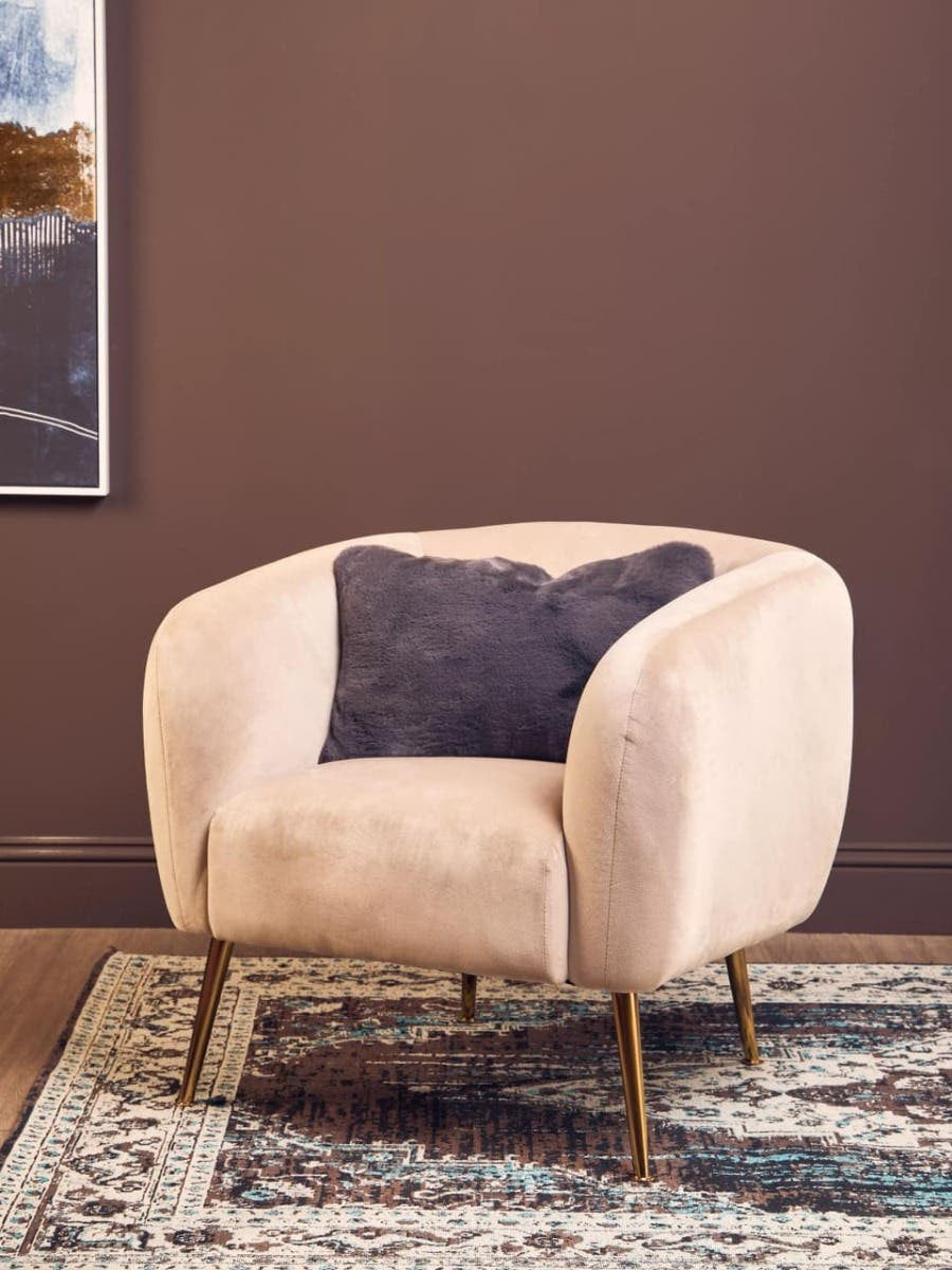 Bosie Lamina Grey Rectangular Fur Cushion
