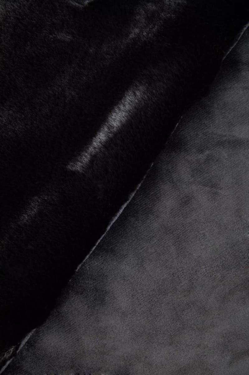 Bosie Lamina Black Fur Throw