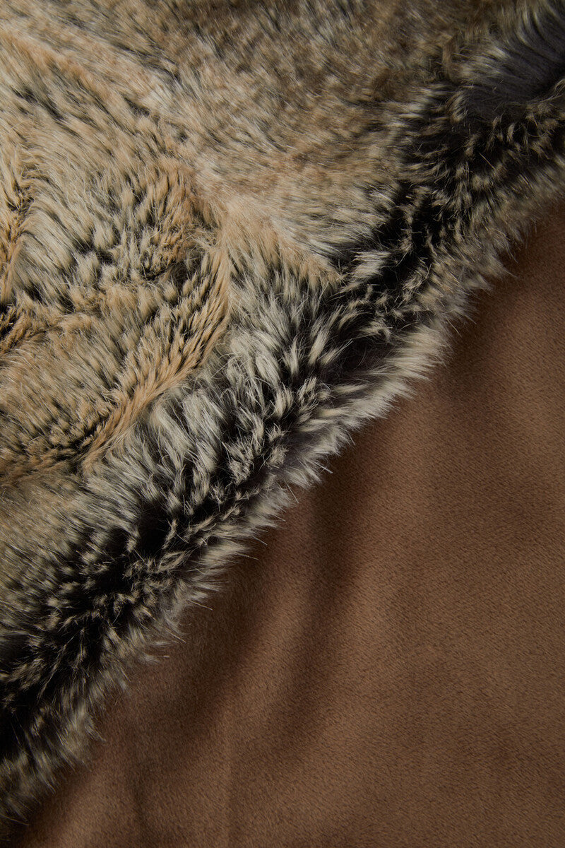 Bosie Lamina Mocha Ombre Fur Throw