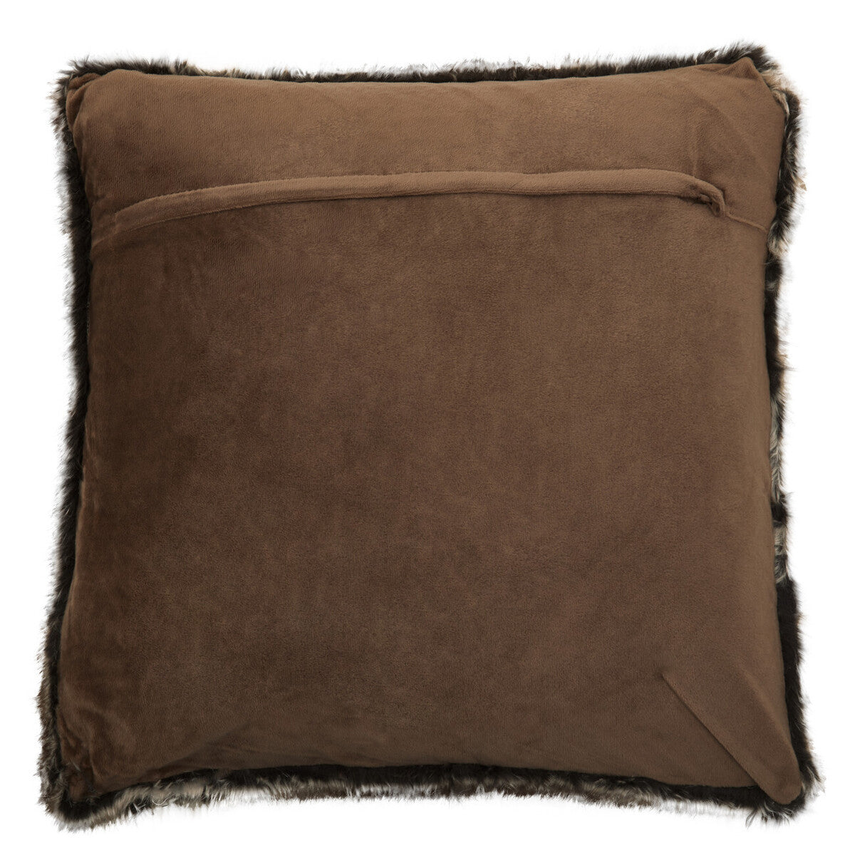 Bosie Lamina Mocha Ombre Square Fur Cushion