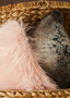 Bosie Lamina Mocha Ombre Square Fur Cushion