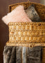 Bosie Lamina Mocha Ombre Square Fur Cushion
