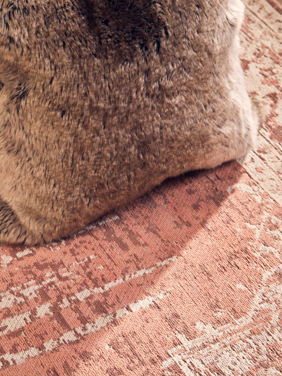 Bosie Lamina Mocha Ombre Square Fur Cushion