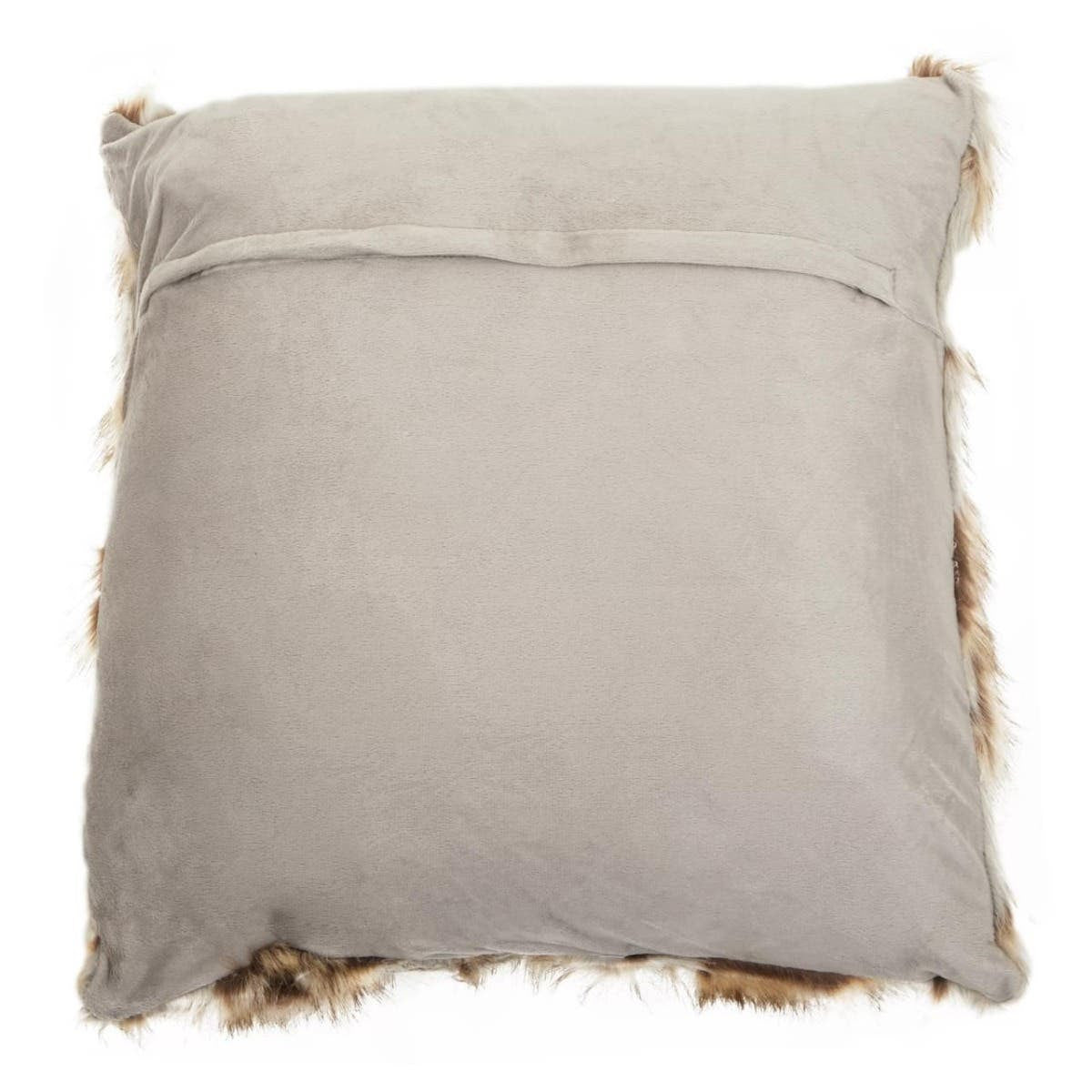 Bosie Lamina Grey And Natural Square Fur Cushion
