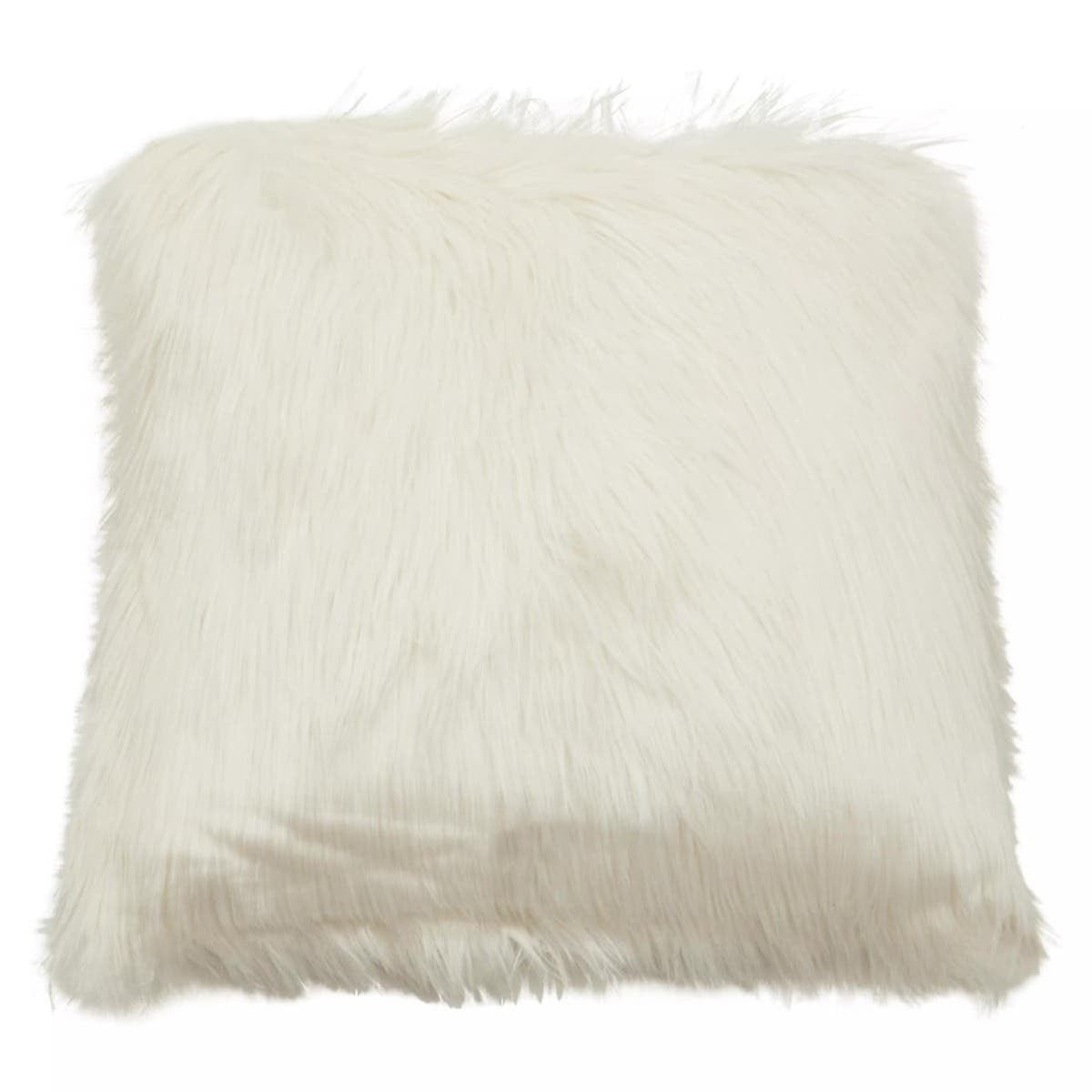 Bosie Lamina Cream Square Fur Cushion