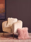 Bosie Lamina Cream Square Fur Cushion