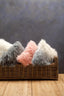 Bosie Real Mongolian Fur Grey Square Cushion