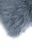 Bosie Real Mongolian Fur Grey Rectangular Cushion