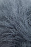 Bosie Real Mongolian Fur Grey Rectangular Cushion