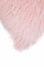 Bosie Real Mongolian Fur Pink Square Cushion