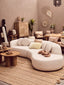 Bosie Real Mongolian Fur Natural Ombre Square Cushion