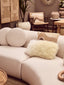 Bosie Real Mongolian Fur Natural Ombre Square Cushion