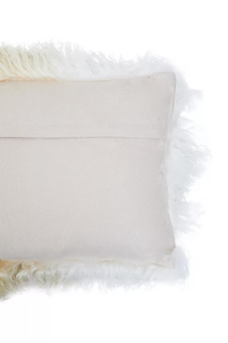 Bosie Real Mongolian Fur Natural Ombre Rectangular Cushion