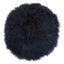 Bosie Real Mongolian Fur Black Round Cushion
