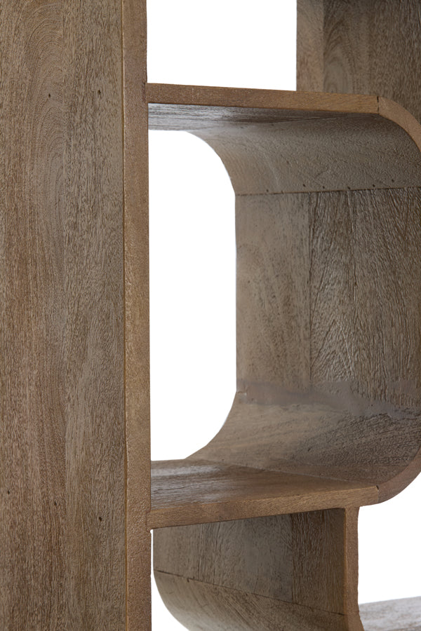 Cabinet open 100x30x200 cm LABARE grey-dark brown