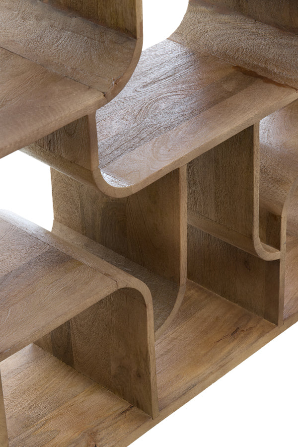 Cabinet open 100x30x200 cm LABARE grey-dark brown