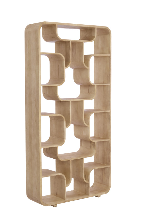 Cabinet open 100x30x200 cm LABARE matt natural