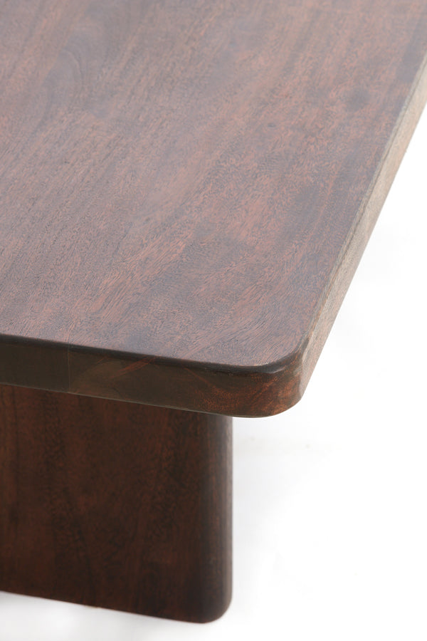 Coffee table S/2 max 120x60x45 cm CRATO acacia wood choco br