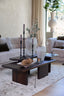 Coffee table S/2 max 120x60x45 cm CRATO acacia wood choco br