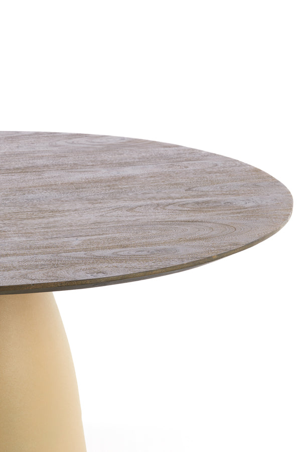 Dining table 120x76 cm PALMIRA wood oil brown+matt beige