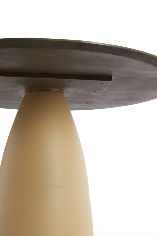 Dining table 120x76 cm PALMIRA wood oil brown+matt beige